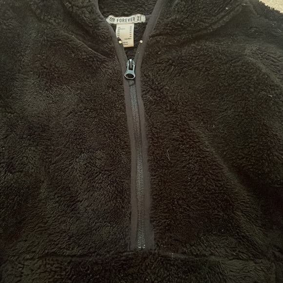 Forever 21 quarter zip Sherpa hoodie size medium - Picture 3 of 7